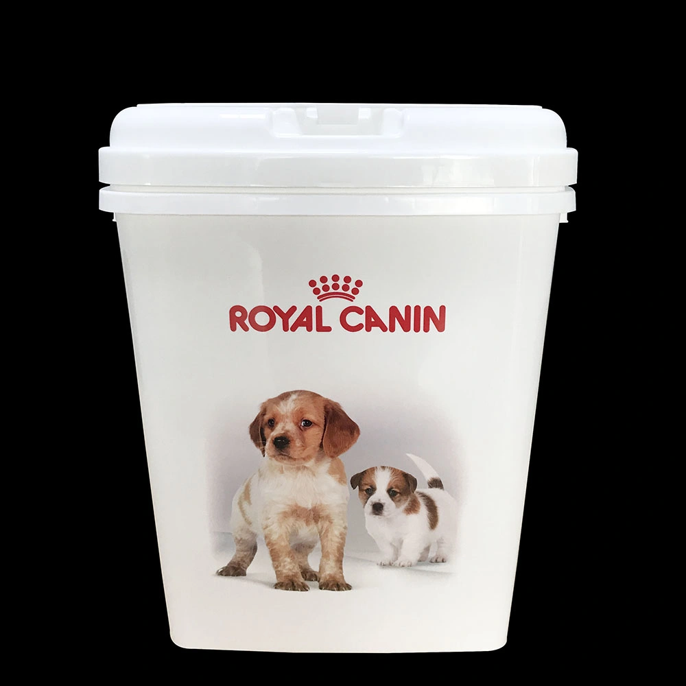 Full Color Logo Printing 15kg Storage Plastic Dog Food Barrel