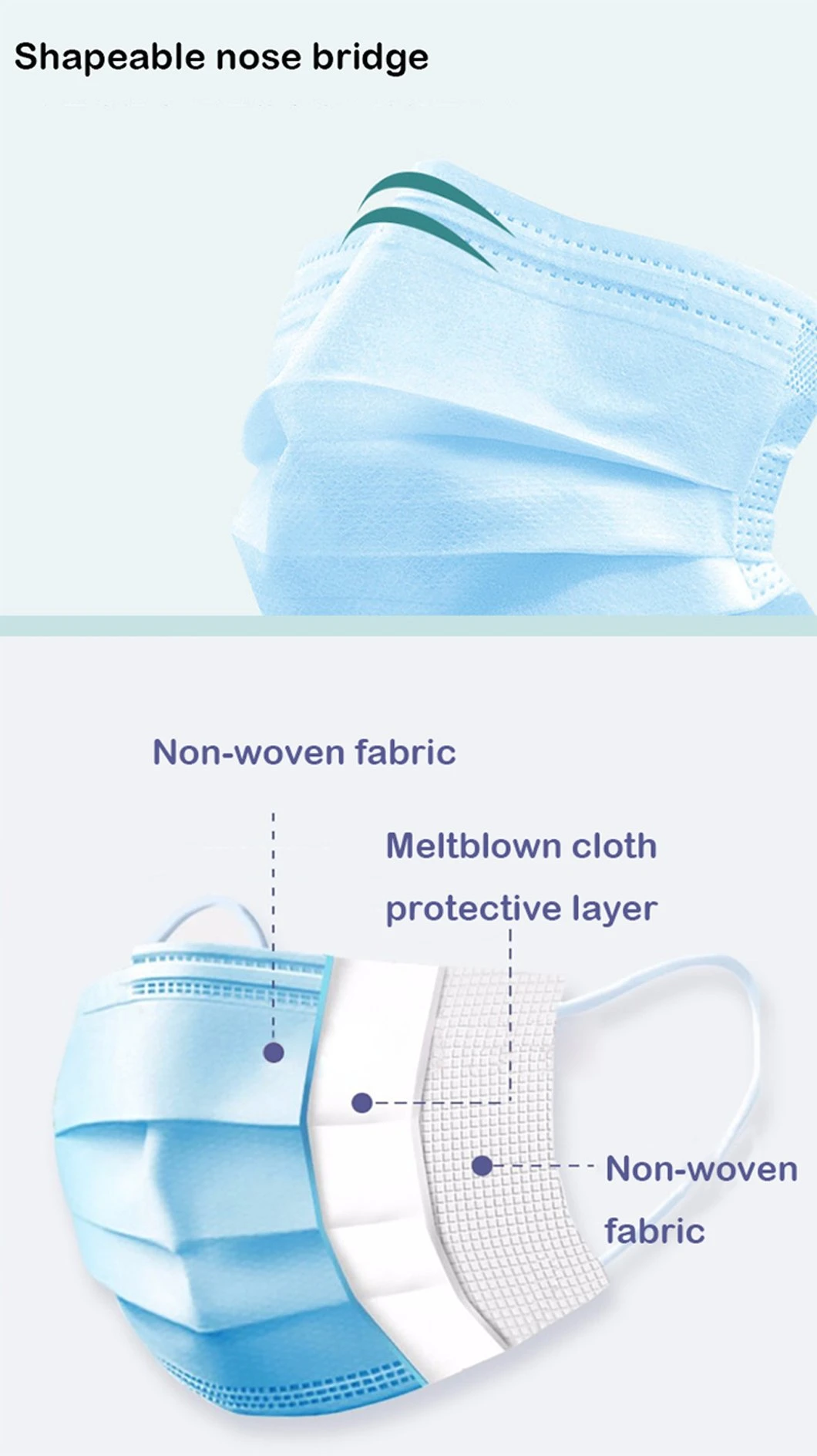 Hot Disposable Children Civilian Face Masks for Child Protective Masks with Ce Certificate