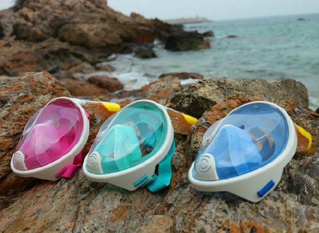 Full Face Snorkel Mask with Secure Lock and Camera Mount Anti-Fog- for Adults or Kids Bl12877